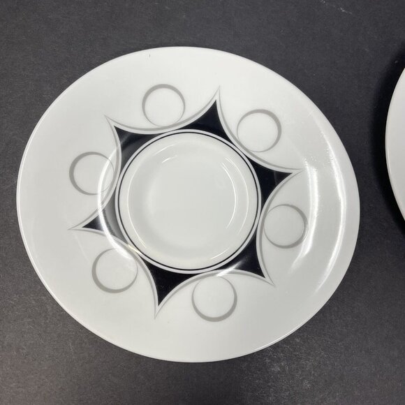 Mikasa Tempo Seventy Fine China Geni B3076 Oval Saucers Set Of 2 - Picture 3 of 6
